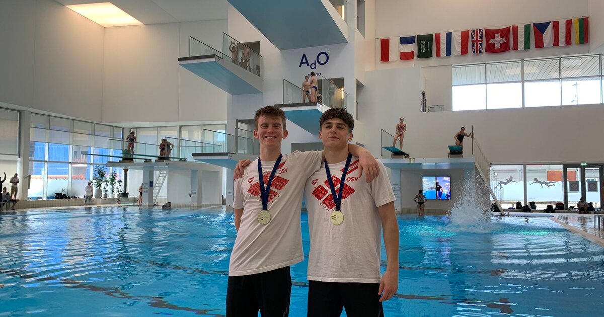 Sterreichischer Schwimmverband Gold F R Nachwuchs Duo